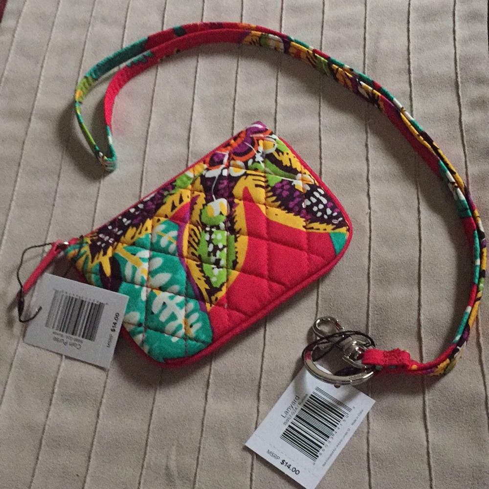 Vera bradley coin purse and lanyard